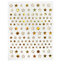Load image into Gallery viewer, Lovely Stars Geometry 3D Nails Art Sticker Gold Silver Rose gold Ornaments self-Adhesive Sliders Manicure Accessories Decoration for Women Girls Art Stickers Decal Decoration Metallic Curve Strip Line Nail
