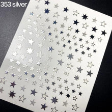 Load image into Gallery viewer, Lovely Stars Geometry 3D Nails Art Sticker Gold Silver Rose gold Ornaments self-Adhesive Sliders Manicure Accessories Decoration for Women Girls Art Stickers Decal Decoration Metallic Curve Strip Line Nail
