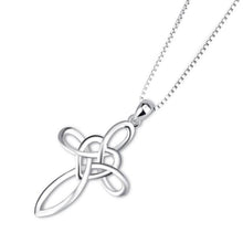 Load image into Gallery viewer, Lovely Sterling Silver Cross Pendant Necklace
