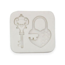Load image into Gallery viewer, Loving Heart Lock Key Silicone Mold For Chocolate Candy Cake Decoration Plaster Ornaments Fondant Mould Kitchenware Baking Heart Lock Key Silicone Mold
