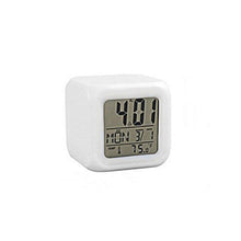 Load image into Gallery viewer, Luminous Alarm Clock Multifunctional White Screen Color Changing Bedroom Night Light Touch Control Bedside Lamp Dimmable Multi-Color Changing Gift Ideas Colorful Decompression Digital Accessories
