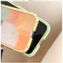 Load image into Gallery viewer, Luminous Art Abstract Phone Case For iPhone 13 12 11 Pro Max Transparent Silicone Shockproof Bumper Cover  Floral Girly Transparent Phone Case Glow In Dark iphone case
