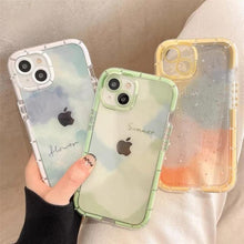 Load image into Gallery viewer, Luminous Art Abstract Phone Case For iPhone 13 12 11 Pro Max Transparent Silicone Shockproof Bumper Cover  Floral Girly Transparent Phone Case Glow In Dark iphone case
