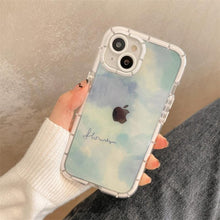 Load image into Gallery viewer, Luminous Art Abstract Phone Case For iPhone 13 12 11 Pro Max Transparent Silicone Shockproof Bumper Cover  Floral Girly Transparent Phone Case Glow In Dark iphone case
