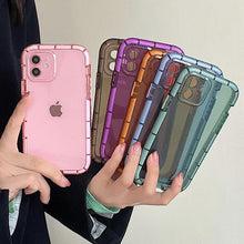 Load image into Gallery viewer, Luminous Shockproof Bumper Phone Case For iPhone 11 14 Pro Max 12 11 13 Pro Max X XR XS Max Transparent Back Cover  Full Bumper Case Strong Classic Phone Case
