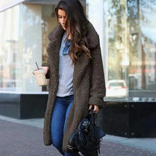 Load image into Gallery viewer, Luxurious Autumn Winter Jacket Female Coat Solid Color Fleece Coats Casual Outerwear Warm Soft Cardigan Fur Jackets For Female Clothes
