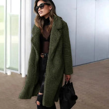 Load image into Gallery viewer, Luxurious Autumn Winter Jacket Female Coat Solid Color Fleece Coats Casual Outerwear Warm Soft Cardigan Fur Jackets For Female Clothes
