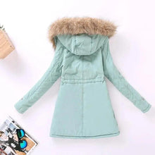 Load image into Gallery viewer, Luxurious Autumn Winter Women Cotton Jacket Padded Casual Slim Coat Emboridery Hooded Size 3XL Wadded Overcoat
