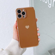 Load image into Gallery viewer, Luxurious Heart Soft Anti-Scratch Full Lens Protection Silicone Girls Shockproof Phone Case for iPhone Phone Case For iPhone 14 13 12 Pro 12Mini Soft Women Elegant Love Heart Shockproof Bumper Phone Case
