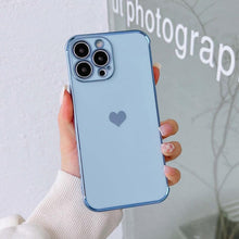 Load image into Gallery viewer, Luxurious Heart Soft Anti-Scratch Full Lens Protection Silicone Girls Shockproof Phone Case for iPhone Phone Case For iPhone 14 13 12 Pro 12Mini Soft Women Elegant Love Heart Shockproof Bumper Phone Case
