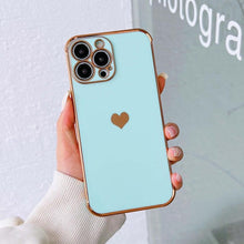 Load image into Gallery viewer, Luxurious Heart Soft Anti-Scratch Full Lens Protection Silicone Girls Shockproof Phone Case for iPhone Phone Case For iPhone 14 13 12 Pro 12Mini Soft Women Elegant Love Heart Shockproof Bumper Phone Case
