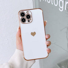 Load image into Gallery viewer, Luxurious Heart Soft Anti-Scratch Full Lens Protection Silicone Girls Shockproof Phone Case for iPhone Phone Case For iPhone 14 13 12 Pro 12Mini Soft Women Elegant Love Heart Shockproof Bumper Phone Case

