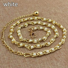 Load image into Gallery viewer, Luxurious Metal Adjustable Thin Strap Body Link Belts For Women Fashion Long Tassel Belly Metal Chain Waistbands For Women
