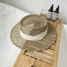 Load image into Gallery viewer, Luxurious New Handmade Straw Beach Hat For Women Summer Hat Luxury Cap Fashion Straw Hat Flat Sun Protection Hats Beautiful Unique Design 55-60cm
