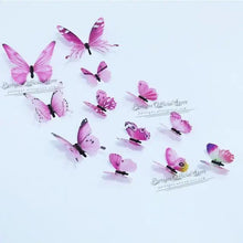 Load image into Gallery viewer, Luxury 3D Wall Stunning 12Pcs 4D Hollow Butterfly Wall Sticker Home Decoration Wall Stickers wedding Party Wedding Decors Butterfly Kids Room Decors
