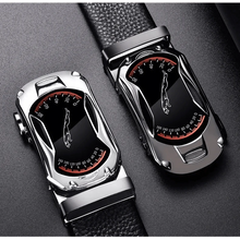 Load image into Gallery viewer, Luxury Automatic Black Genuine Leather Business Belt For Men New Fashion High Quality Black Belts
