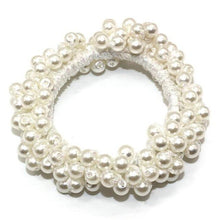 Load image into Gallery viewer, Luxury Big Elegant White Pearl Hair Ties Beads Girls Scrunchies Rubber Bands Ponytail Holders Hair Accessories Elastic Hair Band Ponytail Holder Accessories for Women
