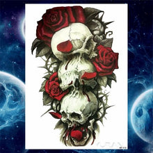 Load image into Gallery viewer, Luxury Big Tattoo Stickers Butterfly Body Arm Leg Tattoos Temporary Black Flower Rose Tattoos For Women's Adults
