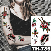 Load image into Gallery viewer, Luxury Big Waterproof Temporary Sticker Tattoo Large Flowers And Animals Body Tattos For Womens
