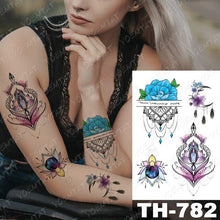 Load image into Gallery viewer, Luxury Big Waterproof Temporary Sticker Tattoo Large Flowers And Animals Body Tattos For Womens

