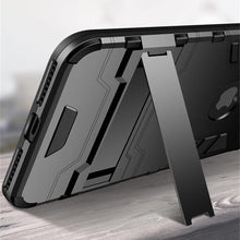 Load image into Gallery viewer, Luxury Black Cool Armor Case For iPhone 8 7 6 6S Plus 5 5s Shockproof Case For iPhone X XS MAX XR Stand Cover Case  Heavy Duty Shockproof Armor Dual Layer Protection Back Case Cover
