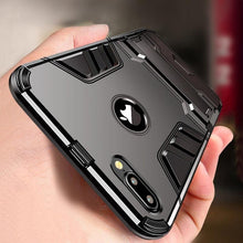 Load image into Gallery viewer, Luxury Black Cool Armor Case For iPhone 8 7 6 6S Plus 5 5s Shockproof Case For iPhone X XS MAX XR Stand Cover Case  Heavy Duty Shockproof Armor Dual Layer Protection Back Case Cover
