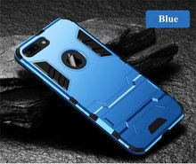 Load image into Gallery viewer, Luxury Black Cool Armor Case For iPhone 8 7 6 6S Plus 5 5s Shockproof Case For iPhone X XS MAX XR Stand Cover Case  Heavy Duty Shockproof Armor Dual Layer Protection Back Case Cover
