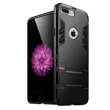 Load image into Gallery viewer, Luxury Black Cool Armor Case For iPhone 8 7 6 6S Plus 5 5s Shockproof Case For iPhone X XS MAX XR Stand Cover Case  Heavy Duty Shockproof Armor Dual Layer Protection Back Case Cover
