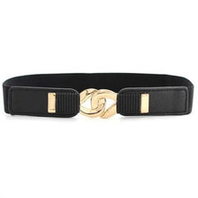 Load image into Gallery viewer, Luxury Black Elastic Women Belt Unique Belt Stretch Waistband Stylish Women Vintage Waist Belts
