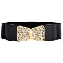 Load image into Gallery viewer, Luxury Black Elastic Women Belt Unique Belt Stretch Waistband Stylish Women Vintage Waist Belts
