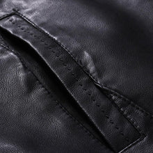 Load image into Gallery viewer, Luxury Black Men Faux Leather Jacket Elegant Motorcycle Men's Jackets Black Warm Business Male PU Leather Coats Men's Leathers Motorcycle Slim Fit Jacket
