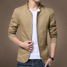 Load image into Gallery viewer, Luxury Black Mens Jacket Fashion Jacket Men Slim Fit Business Casual Male Jackets Warm Outdoor Men's Lightweight Cotton Jacket Elegant Slim Men Solid Color Clothing
