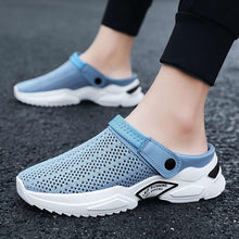 Load image into Gallery viewer, Luxury Black Mens Shoes Flip Flops Platform Slipper Sandals Men Shoe Summer Tennis Fitness Gym Garden Clog Shoes Sandals Summer Indoor Outdoor Walking Slipper
