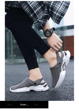 Load image into Gallery viewer, Luxury Black Mens Shoes Flip Flops Platform Slipper Sandals Men Shoe Summer Tennis Fitness Gym Garden Clog Shoes Sandals Summer Indoor Outdoor Walking Slipper
