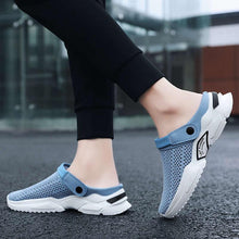 Load image into Gallery viewer, Luxury Black Mens Shoes Flip Flops Platform Slipper Sandals Men Shoe Summer Tennis Fitness Gym Garden Clog Shoes Sandals Summer Indoor Outdoor Walking Slipper
