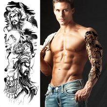 Load image into Gallery viewer, Luxury Black Temporary Tattoo Waterproof Big Lion Tattoo For Body Arm Legs Modern Large Design
