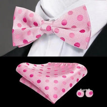 Load image into Gallery viewer, Luxury Butterfly Beige Silk Bow Ties For Men Gentlemens Cufflinks Set Elegant Design Wedding Party Bowties For Tuxedo Excellent Gift For Prom
