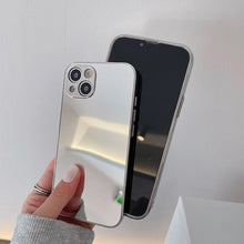 Load image into Gallery viewer, Luxury Clear Back Mirror Shock-Absorption Anti-Scratch Bright Reflection Protective Case Cover Silver Golden Mirror Shockproof Case for iPhone 14 13 12 Pro Max 11 X XR XS 8Plus iphone Hard Back Cover
