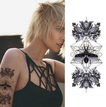 Load image into Gallery viewer, Luxury Colorful And Black Womens Tattoo Temporary Flower Waterproof Elegant Modern Tattoo For Shoulder

