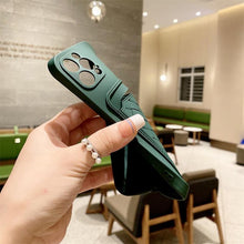 Load image into Gallery viewer, Luxury Colorful Card Holder Wallet Case For iPhone 14 13 11 12 Pro Max Mini 14 Plus Soft Silicone Purse Cover  Silicone Case with Card Holder Compatible with iPhone
