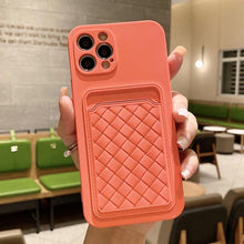 Load image into Gallery viewer, Luxury Colorful Card Holder Wallet Case For iPhone 14 13 11 12 Pro Max Mini 14 Plus Soft Silicone Purse Cover  Silicone Case with Card Holder Compatible with iPhone
