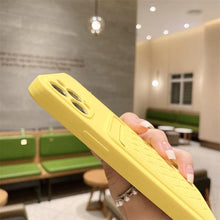 Load image into Gallery viewer, Luxury Colorful Card Holder Wallet Case For iPhone 14 13 11 12 Pro Max Mini 14 Plus Soft Silicone Purse Cover  Silicone Case with Card Holder Compatible with iPhone
