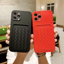 Load image into Gallery viewer, Luxury Colorful Card Holder Wallet Case For iPhone 14 13 11 12 Pro Max Mini 14 Plus Soft Silicone Purse Cover  Silicone Case with Card Holder Compatible with iPhone
