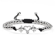 Load image into Gallery viewer, Luxury Copper Beads Pendant Beaded Bracelet Adjustable Life Tree Word Heart Shape Alloy Charm Bangles Couple Wrist Gold Bracelets For Women Bracelet Set Stretch Stackable Bracelets
