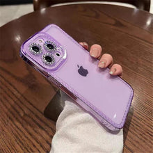 Load image into Gallery viewer, Luxury Crystal Diamond Bumper Clear Case for iPhone 13 12 11 Pro Max X XR XS 8Plus Soft Transparent Shiny Design Shockproof Bumper Soft Case Slim Cute Transparent Silicone Cover
