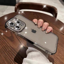 Load image into Gallery viewer, Luxury Crystal Diamond Bumper Clear Case for iPhone 13 12 11 Pro Max X XR XS 8Plus Soft Transparent Shiny Design Shockproof Bumper Soft Case Slim Cute Transparent Silicone Cover
