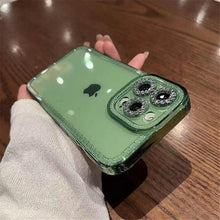 Load image into Gallery viewer, Luxury Crystal Diamond Bumper Clear Case for iPhone 13 12 11 Pro Max X XR XS 8Plus Soft Transparent Shiny Design Shockproof Bumper Soft Case Slim Cute Transparent Silicone Cover
