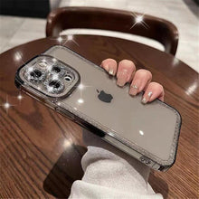 Load image into Gallery viewer, Luxury Crystal Diamond Bumper Clear Case for iPhone 13 12 11 Pro Max X XR XS 8Plus Soft Transparent Shiny Design Shockproof Bumper Soft Case Slim Cute Transparent Silicone Cover
