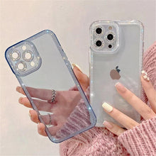 Load image into Gallery viewer, Luxury Crystal Diamond Bumper Clear Case for iPhone 13 12 11 Pro Max X XR XS 8Plus Soft Transparent Shiny Design Shockproof Bumper Soft Case Slim Cute Transparent Silicone Cover

