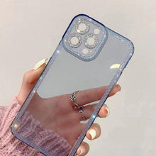 Load image into Gallery viewer, Luxury Crystal Diamond Bumper Clear Case for iPhone 13 12 11 Pro Max X XR XS 8Plus Soft Transparent Shiny Design Shockproof Bumper Soft Case Slim Cute Transparent Silicone Cover
